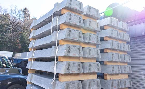 プレストレストコンクリート枕木の写真