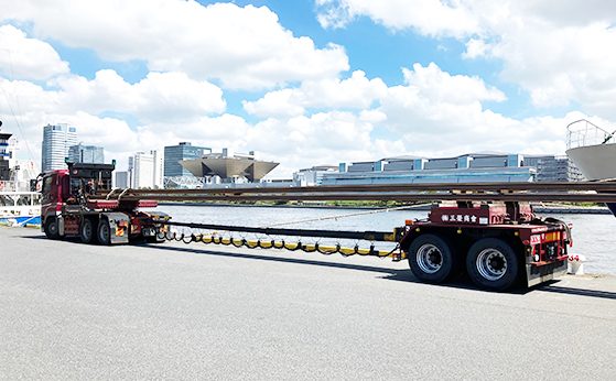 株式會社三榮商會のポールトレーラーの写真