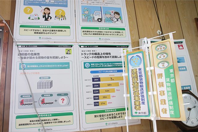 エコドライブ活動の維持のための情報共有資料の写真
